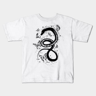 snake and butterflies Kids T-Shirt